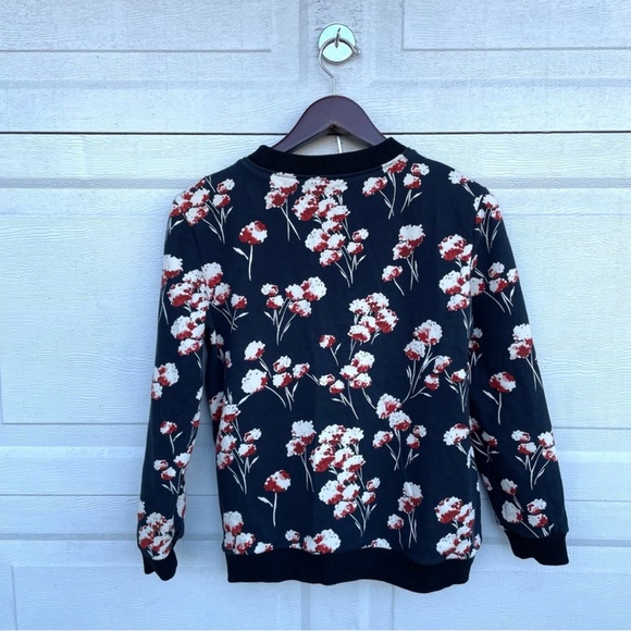 Tory Burch Women’s sweatshirt Black Floral Polka Dot Small - Picture 3 of 9